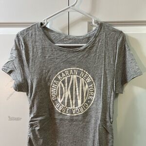 DKNY Heather Gray Logo Tee